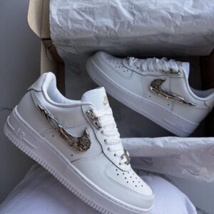 NIKEE AIRFORCE ONE MOLTEN METAL SILVER