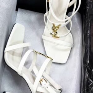 YSLL- CASSANDRA MAROON GOLD HEELS