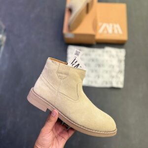 ZARAA LEATHER ZIP LIGHT BROWN CHELSEA BOOT