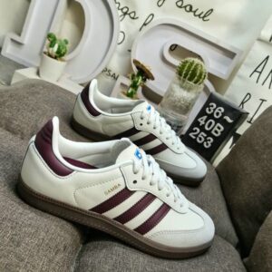 Adidass Samba OG White Maroon