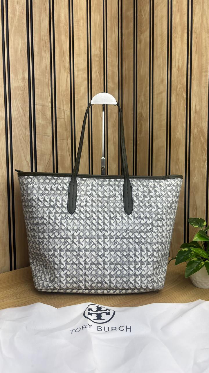 TORYY BURCHH T MONOGRAM LARGE TOTE BAG WITH POUCH - Image 21