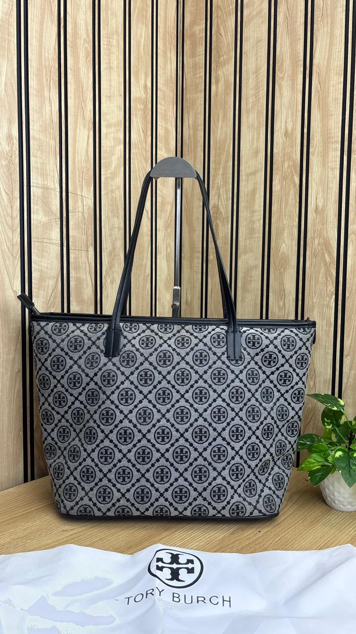 TORYY BURCHH T MONOGRAM LARGE TOTE BAG WITH POUCH - Image 22