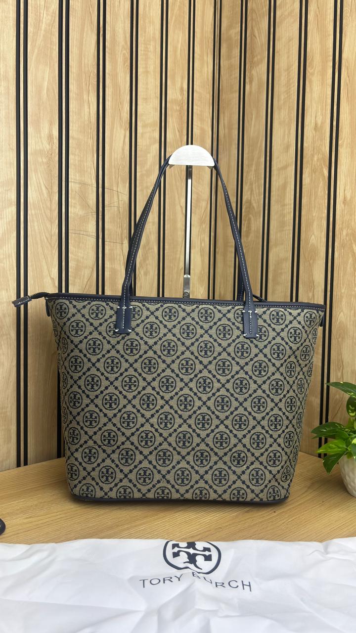 TORYY BURCHH T MONOGRAM LARGE TOTE BAG WITH POUCH - Image 20