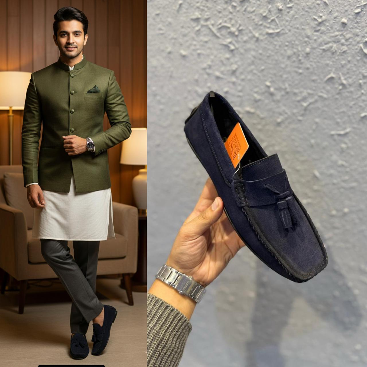 ROSSOO BRUNELLOO LEATHER LOAFERS