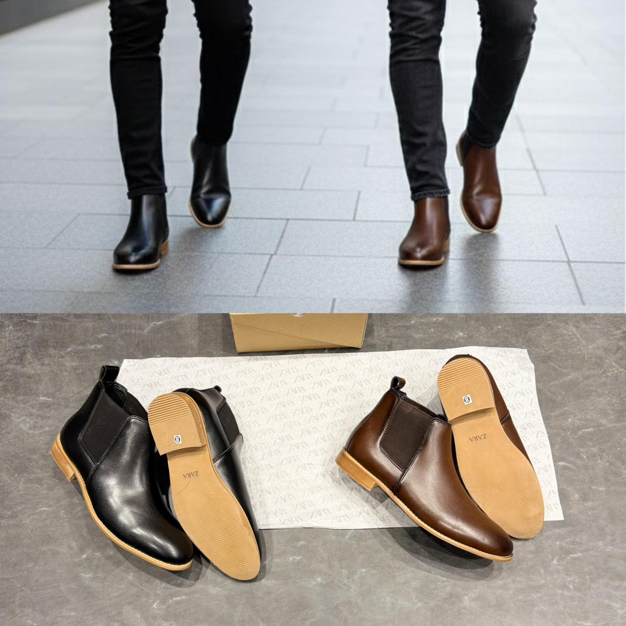 ZARAA WOODEN CHELSEA BOOTS ART-W5