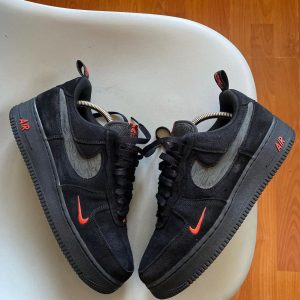 Nikes Airforce 1 Multi Swoosh Black Crimson