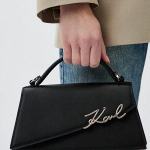 Karle Lagerfeld Signature Slim Leather CrossBody Bag