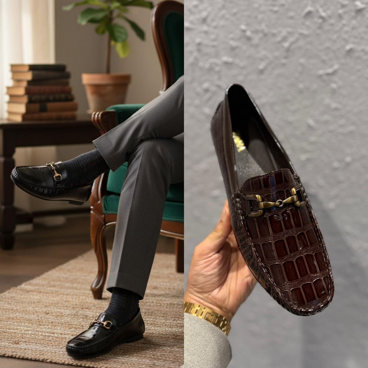 ZARAE-PATENT LOAFER HORSEBIT