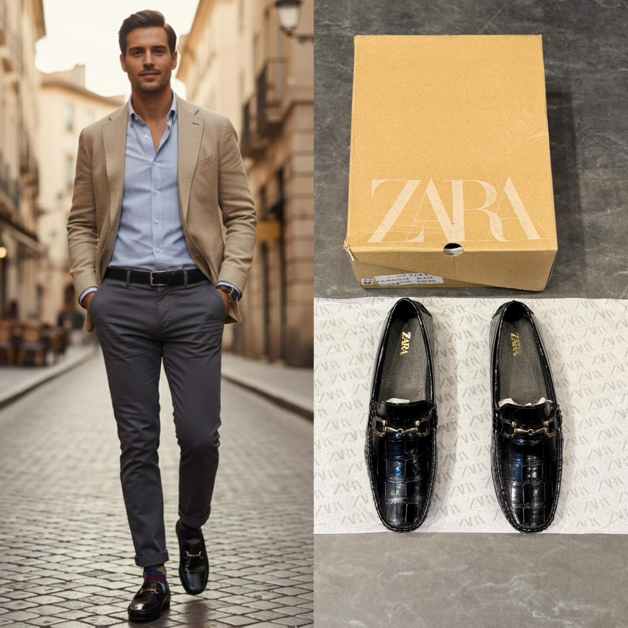 ZARAE-PATENT LOAFER HORSEBIT