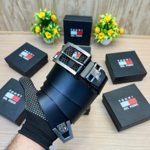 TOMMYS HILFIGERE Exclusive Quality Broad Strip Leather Belt