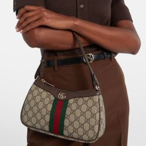 Guccis Ophidia GG Supreme Canvas Small Shoulder Bag Brown