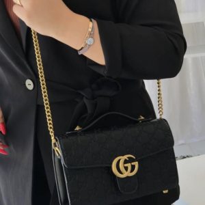 GUCCIS GG MARMONT BLACK WITH OG BOX & CARRY BAG
