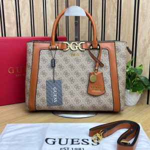GUESSE COAL LOGO SATCHEL BAG