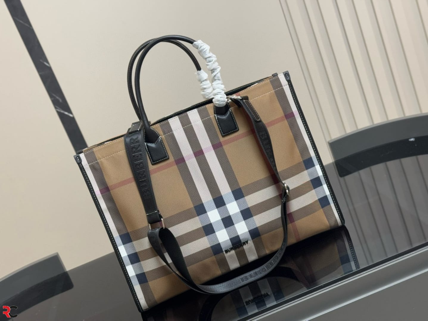 BURBERRYS DENNY CHECKS TOTE BAG