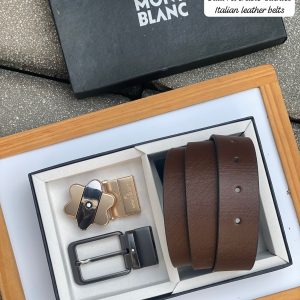 MONTBLANCE 100% PURE ITALIAN LEATHER BELTS