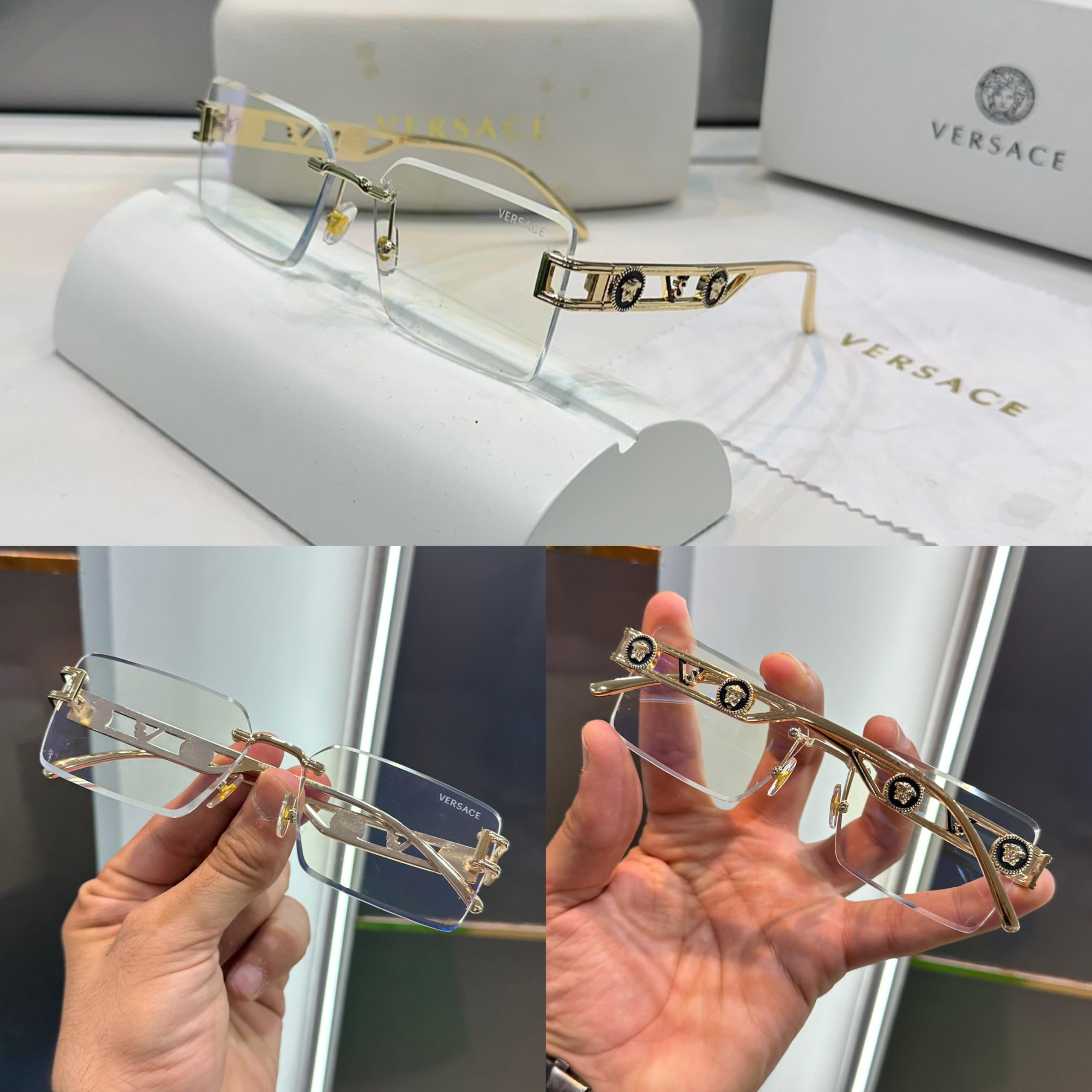 VERSACES Gold Premium Glasses 014