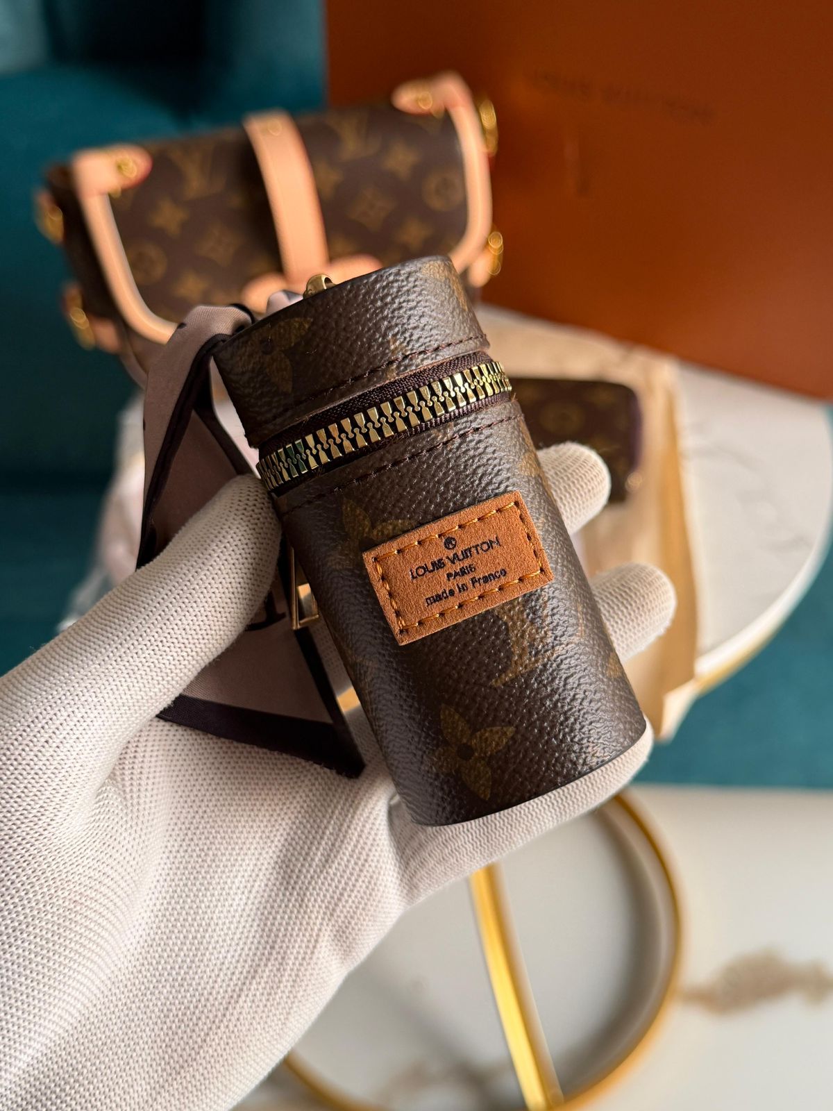 LOUISE VUITTONS SAUMUR BB HANDBAG PREMIUM LV COMBO - Image 4