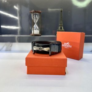 Hermese Paris Glossy Golden Reversible Belt