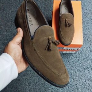 Zaras 100%pure leather loafers