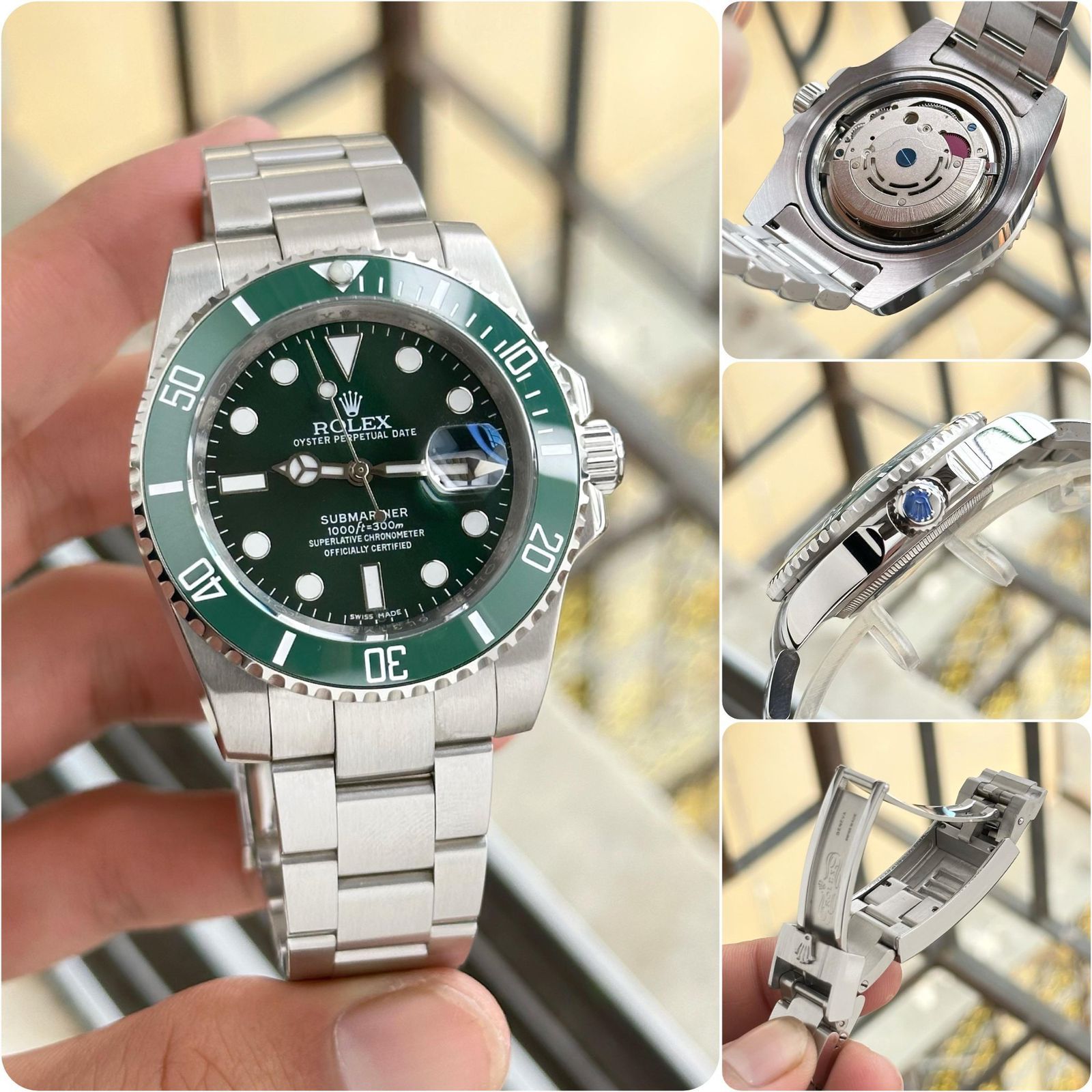 RolexE Submariner Green Dial Luxury Watch - Image 2
