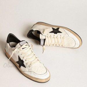 Goldens Goose Ball-Star Low White Black