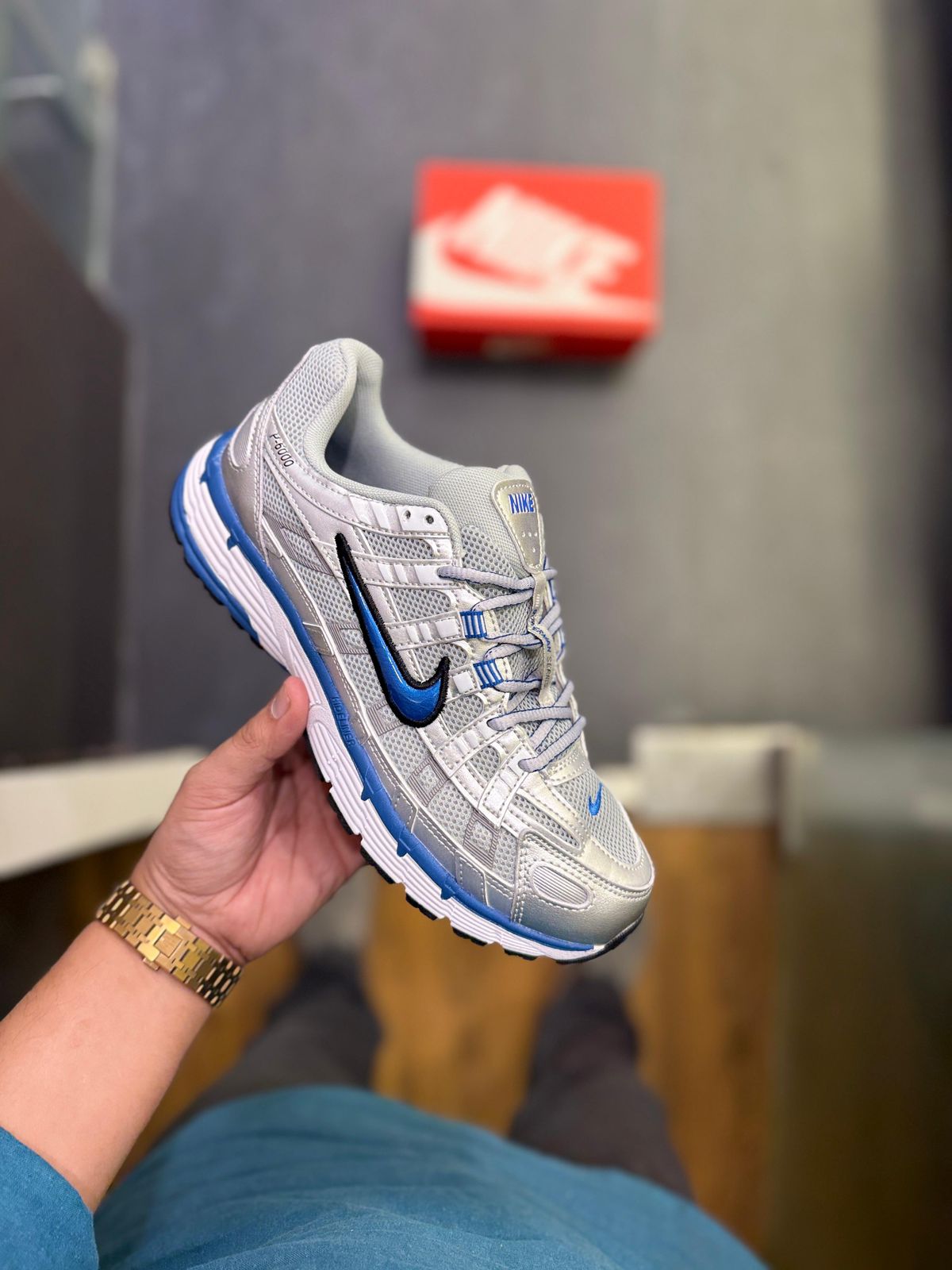 NIKESP-6000 TRAINER METALLIC BLUE TICK