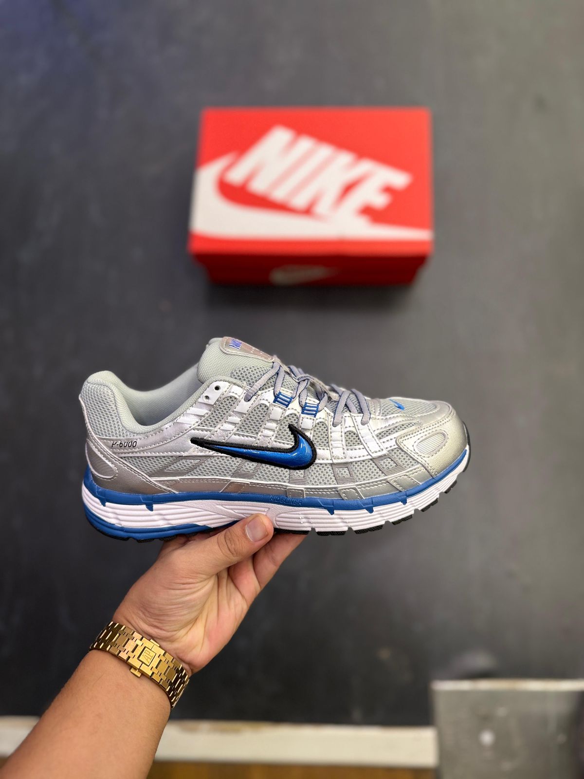 NIKESP-6000 TRAINER METALLIC BLUE TICK
