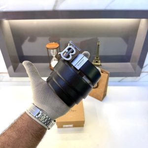 Burberrys Grey Reversible Belt