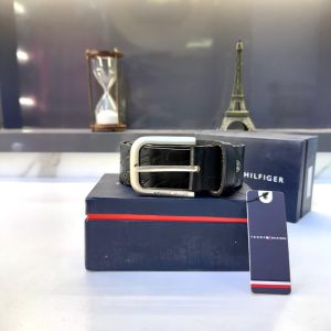 Tommys Hilfigere Black Lether Belt