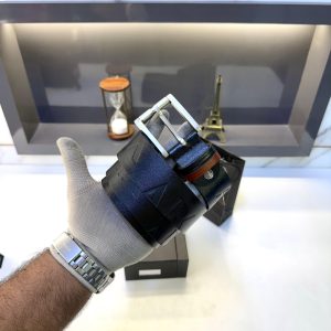 Armanis Exchanges Black Lether Belt*