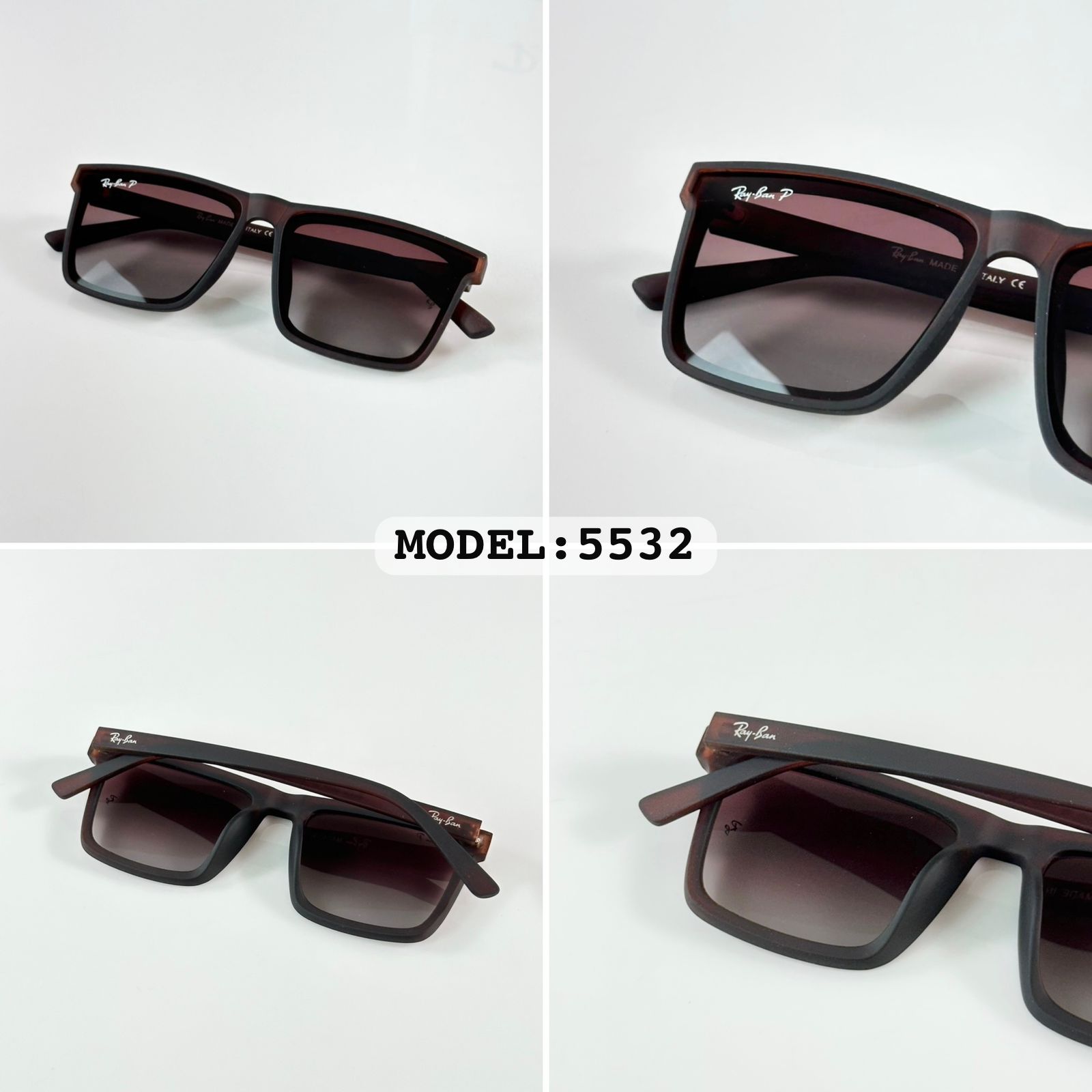 *RAYBANE 5532 BROWN SHADED