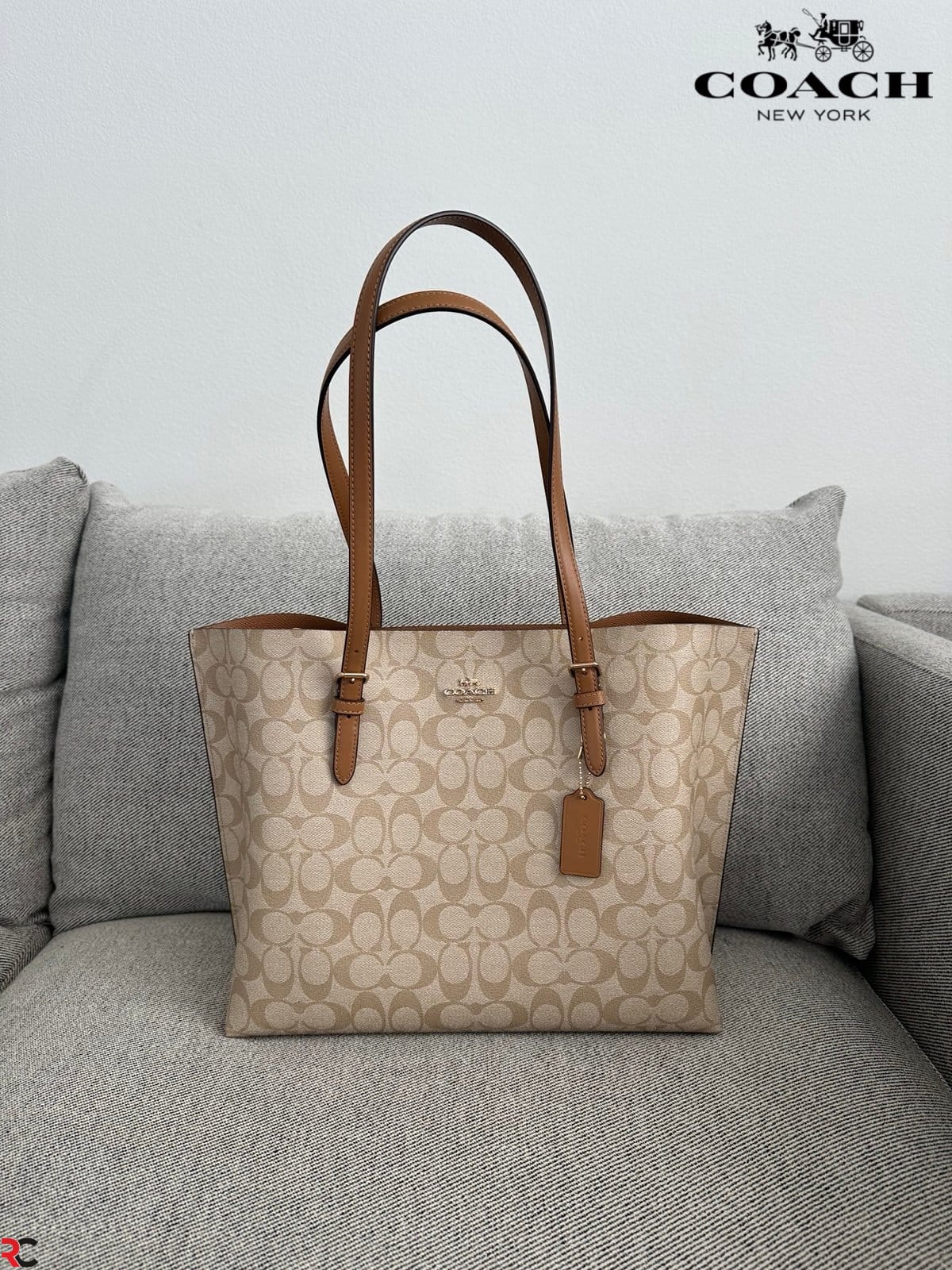 COACHE MOLLIE TOTE BAG IN SIGNATURE CANVAS