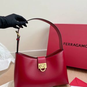 Salvatores Ferragamo Trifolio Large Shoulder Bag